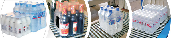 पेयजल पीई फिल्म 10 - 15pcs / मिनट के साथ स्वचालित बोतल पैकिंग मशीन का पेय